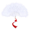 Plastic & Feather Folding Fan AJEW-WH20130-171A-1