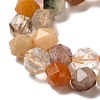 Natural Rutilated Quartz Beads Strands G-K382-A02-03-4