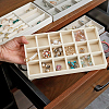 18 Grids Rectangle Wood Covered with Velvet Jewelry Trinket Display Trays LS-AJEW-WH20054-062H-01-6
