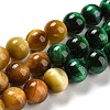 Gradient Color Natural Tiger Eye Beads Strands G-M413-A01-03-2