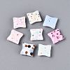 Printed Opaque Acrylic Beads OACR-Q199-02-1