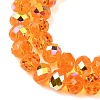 Electroplate Transparent Glass Beads Strands EGLA-A046-01C-07-2