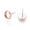 304 Stainless Steel Stud Earring Settings LS-STAS-K131-B-01RG-2