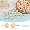 Natural Unfinished Wood Beads WOOD-PA0001-16C-2