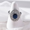 Brass Micro Pave Cubic Zirconia Adjustable Rings for Women RJEW-C118-08P-3