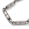 201 Stainless Steel Column Links Chain Necklace NJEW-F222-29P-3