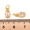 Brass Pave Cubic Zirconia Charms KK-K340-50G-06-3