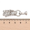 Brass Micro Pave Cubic Zirconia Fold Over Clasps KK-L223-003P-3