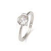 Brass Micro Pave Cubic Zirconia Finger Rings for Women RJEW-B153-02P-4