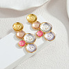 304 Stainless Steel Enamel Stud Earrings WG299BE-01-4