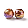 UV Plating Rainbow Iridescent Acrylic Beads PACR-H003-01-2