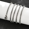Tarnish Resistant 304 Stainless Steel Box Chain Necklaces X-NJEW-P244-01P-2