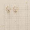 Two Tone Flat Round Alloy Hoop Earrings FS-WG41E3F-01-2