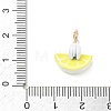 Spray Painted Brass Pendants KK-CBAE20A-02A-G-3