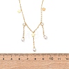 304 Stainless Steel Crystal Rhinestone Pendant Necklaces for Women NJEW-F378-01G-04-5