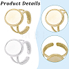 DIY Oval Finger Rings Making Kit DIY-BBC0003-16-6