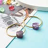 Heart Natural Amethyst Beads Earrings for Girl Women EJEW-JE04638-02-2