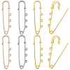 30Pcs 3 Colors Iron Safety Pin Brooch IFIN-SC0002-11-7