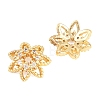 Christmas Brass Clear Cubic Zirconia Beads KK-B186-04G-2