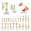 88Pcs 22 Styles Brass Ice Pick Pinch Bails KK-TA0001-27-10