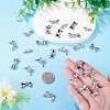 30Pcs 5 Styles Alloy Crystal Rhinestone Bowknot Links Connector Charms FIND-TA0010-98-6