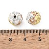 Handmade Polymer Clay Rhinestone Beads RB-CBAFAF8-01C-3