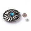 Alloy & Imitation Turquoise Craft Solid Screw Rivet PALLOY-WH0084-16A-1