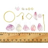 DIY Leaf & Flower Glass Earrings Jewelry Making Kits DIY-FS0007-06-5