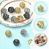 3Pcs 3 Colors Brass Cubic Zirconia Beads KK-YW0004-25-2