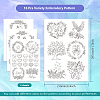 4 Sheets 11.6x8.2 Inch Stick and Stitch Embroidery Patterns DIY-WH0455-118-2
