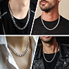 1Pc 304 Stainless Steel Cuban Link Chain Necklaces for Men Women NJEW-SP0001-23B-7