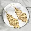 304 Stainless Steel Dangle Earrings EJEW-F402-01G-3