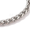 304 Stainless Steel Skull Wheat Chain Viking Mjolnir Thor Hammer Pendant Necklaces for Men NJEW-K278-02AS-3