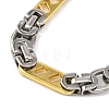 201 Stainless Steel Links Chain Necklace NJEW-F22-39K-GP-3