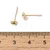 Brass Studs Earrings Finding KK-K383-01C-G-3