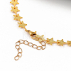 Star Brass Link Chain Necklaces X-NJEW-JN02949-3