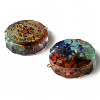 Flat Round Epoxy Resin Pendants G-R478-22I-2