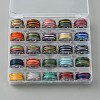 25 Rolls 25 Colors Round Segment Dyed Waxed Polyester Thread String YC-YW0001-02A-1