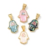 Brass Enamel Pendants KK-H534-10G-1