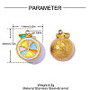 304 Stainless Steel Enamel Pendants STAS-OY017-24G-2