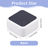 Plastic Cufflink Packing Boxes with Flip Hinged Lid CON-WH0100-51B-2