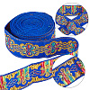 Flat Ethnic Style Embroidery Polyester Ribbons OCOR-WH0067-86A-6