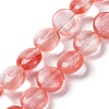 Cherry Quartz Glass Beads Strands G-T047-A11-01-1