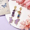 Butterfly Alloy Enamel Pendants Decoraiton HJEW-JM01637-03-2