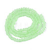 Frosted Transparent Glass Beads Strands GLAA-N016-4mm-07-2