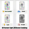 4Pcs 4 Patterns PVC Colored Laser Stained Window Film Adhesive Static Stickers STIC-WH0008-006-2