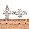 Brass Pave Clear Cubic Zirconia Pendants CU-CBA2907-01D-P-3