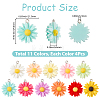 44Pcs 11 Colors Opaque Resin Pendants RESI-SC0006-81-2