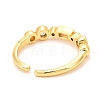 Brass Micro Pave Cubic Zirconia Cuff Ring RJEW-F118-20-3