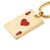 Poker 201 Stainless Steel Pendant Necklaces NJEW-F320-03G-01-1